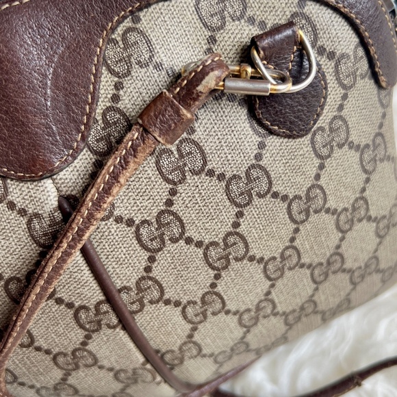 Authentic Vintage Gucci GG Monogram Supreme Sherry Web Ophidia Slingbag - Picture 8 of 14